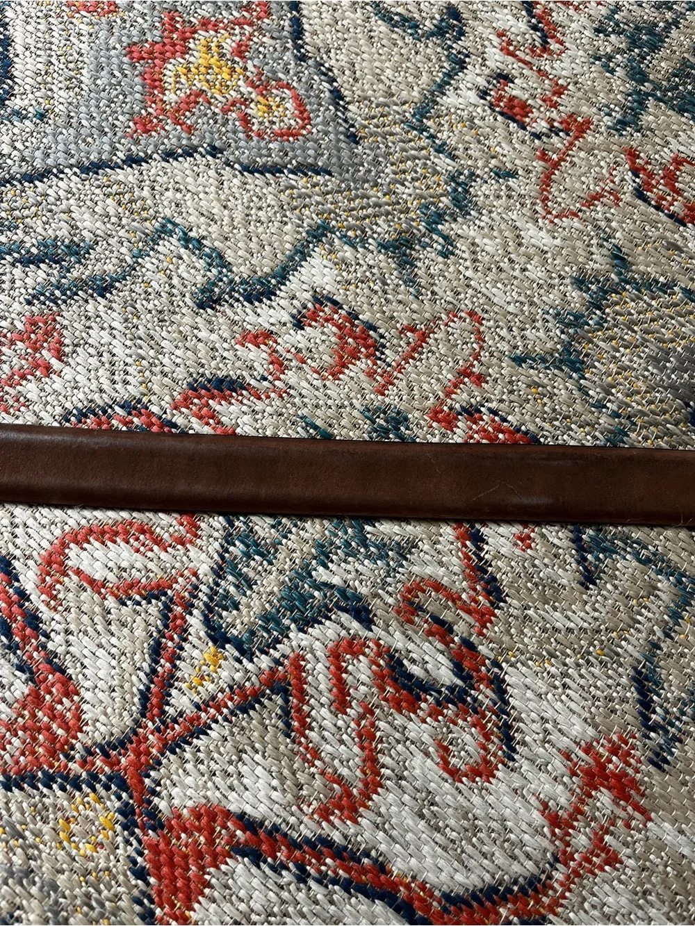 Martin Dingman Brown Leather Belt with Brass Buckle Size 34